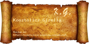 Kosztolicz Gizella névjegykártya